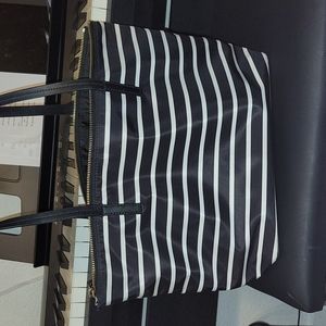 Kate Spade Black Stripe Nylon Tote Bag
